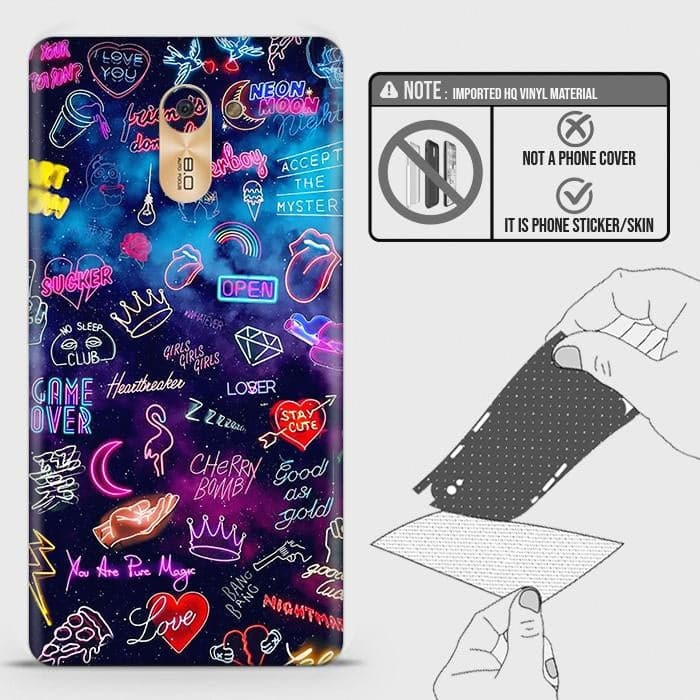 Infinix Hot 4 / X557 Back Skin - Design 1 - Neon Galaxy Skin Wrap Back Sticker