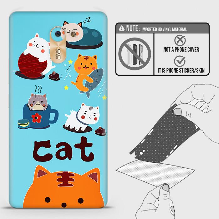 Infinix Hot 4 / X557 Back Skin - Design 3 - Cute Lazy Cate Skin Wrap Back Sticker