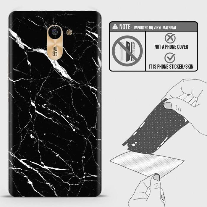 Infinix Hot 4 / X557 Back Skin - Design 6 - Trendy Black Marble Skin Wrap Back Sticker
