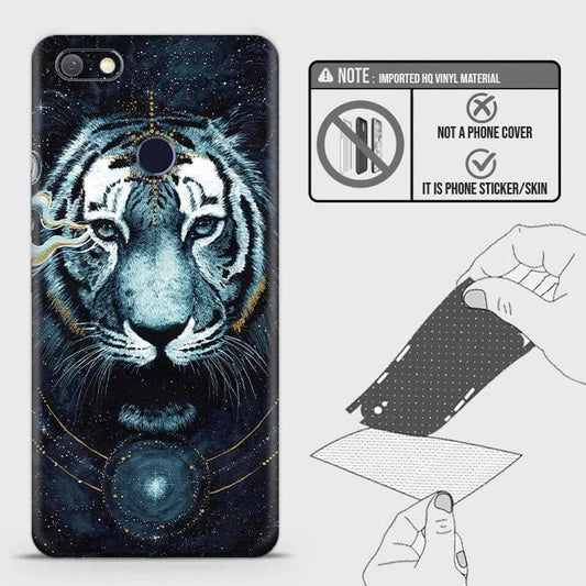 Infinix Note 5 Back Skin - Design 4 - Vintage Galaxy Tiger Skin Wrap Back Sticker