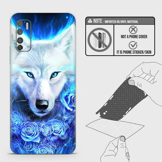 Infinix Note 7 Lite Back Skin - Design 2 - Vintage Galaxy Wolf Skin Wrap Back Sticker