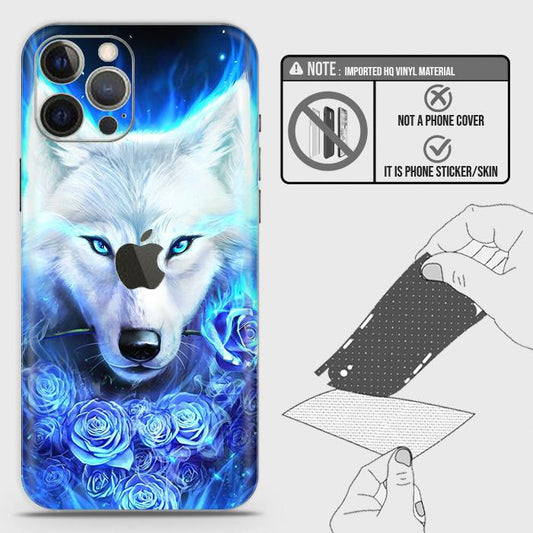 iPhone 12 Pro Max Back Skin - Design 2 - Vintage Galaxy Wolf Skin Wrap Back Sticker