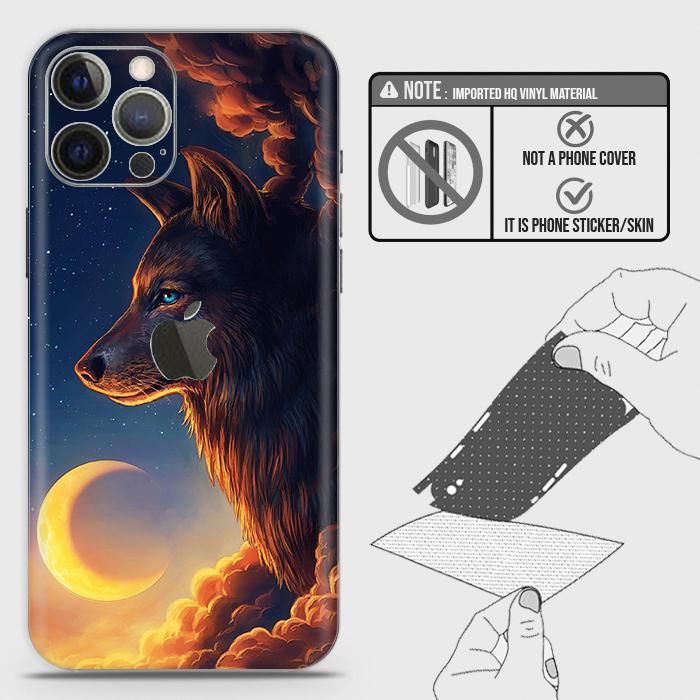iPhone 12 Pro Max Back Skin - Design 5 - Mighty Wolf Skin Wrap Back Sticker