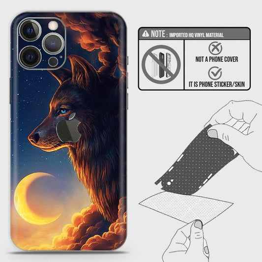 iPhone 12 Pro Max Back Skin - Design 5 - Mighty Wolf Skin Wrap Back Sticker
