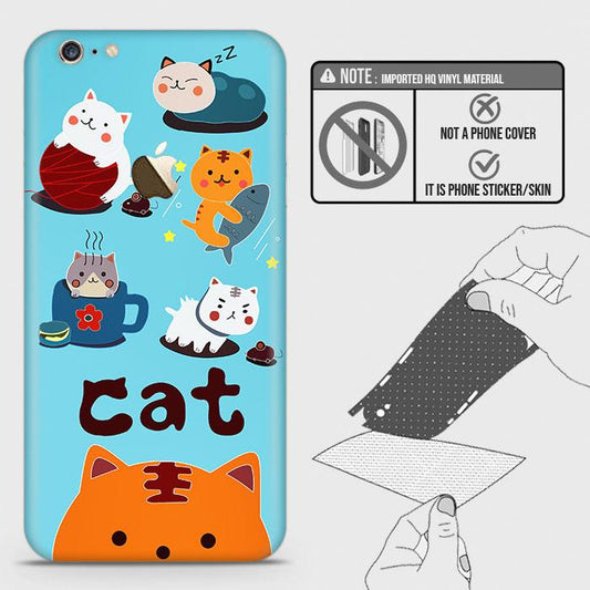 iPhone 6S / 6 Back Skin - Design 3 - Cute Lazy Cate Skin Wrap Back Sticker