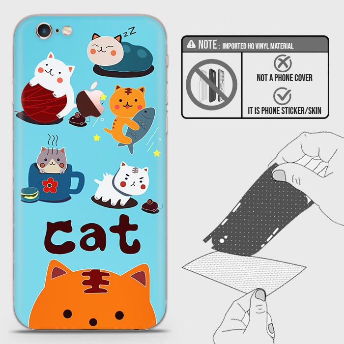 iPhone 6s Plus / 6 Plus Back Skin - Design 3 - Cute Lazy Cate Skin Wrap Back Sticker