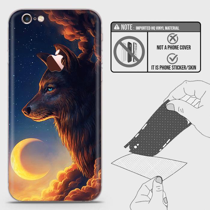 iPhone 6s Plus / 6 Plus Back Skin - Design 5 - Mighty Wolf Skin Wrap Back Sticker