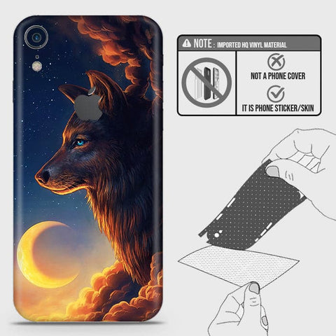 iPhone XR Back Skin - Design 5 - Mighty Wolf Skin Wrap Back Sticker
