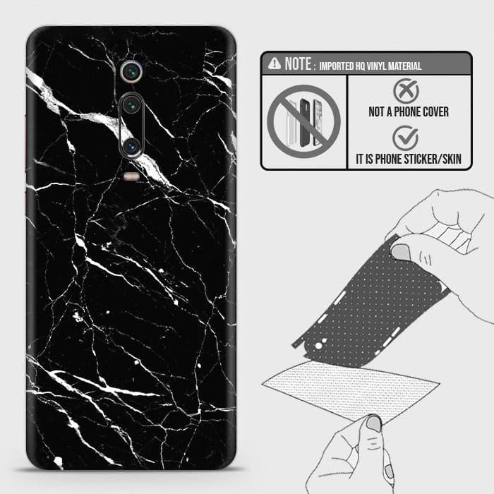 Xiaomi Redmi K20 Back Skin - Design 6 - Trendy Black Marble Skin Wrap Back Sticker