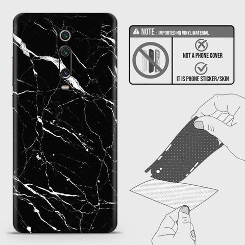 Xiaomi Redmi K20 Back Skin - Design 6 - Trendy Black Marble Skin Wrap Back Sticker