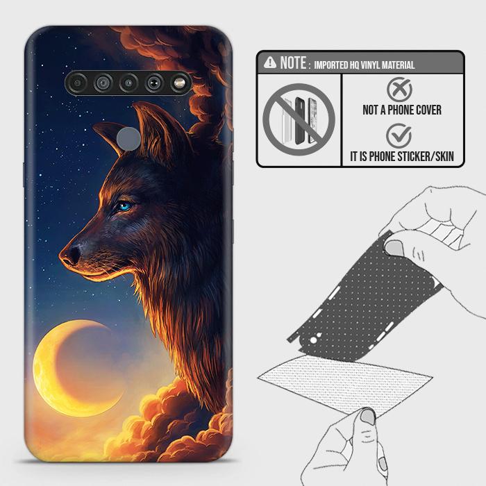 LG K61 Back Skin - Design 5 - Mighty Wolf Skin Wrap Back Sticker