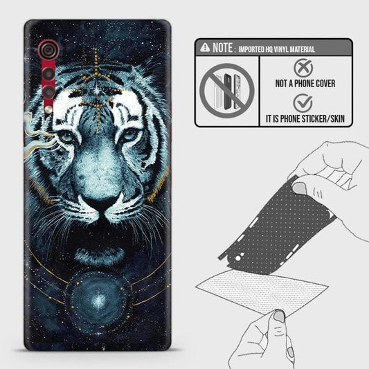 LG Velvet Back Skin - Design 4 - Vintage Galaxy Tiger Skin Wrap Back Sticker