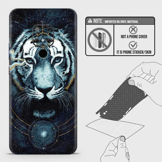 Huawei Mate 20 Back Skin - Design 4 - Vintage Galaxy Tiger Skin Wrap Back Sticker