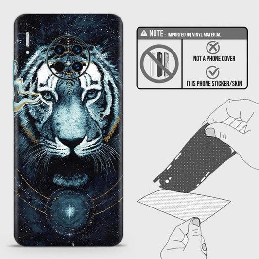 Huawei Mate 30 Back Skin - Design 4 - Vintage Galaxy Tiger Skin Wrap Back Sticker