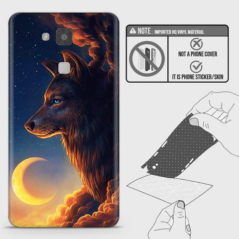 Huawei Ascend Mate 7 Back Skin - Design 5 - Mighty Wolf Skin Wrap Back Sticker