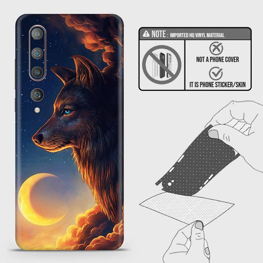Xiaomi Mi 10 Back Skin - Design 5 - Mighty Wolf Skin Wrap Back Sticker