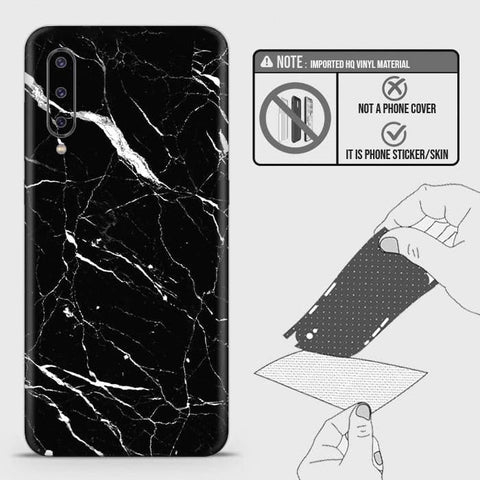 Xiaomi Mi 9 Back Skin - Design 6 - Trendy Black Marble Skin Wrap Back Sticker