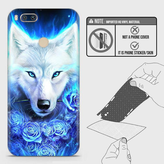 Xiaomi Mi A1 / Mi 5X Back Skin - Design 2 - Vintage Galaxy Wolf Skin Wrap Back Sticker