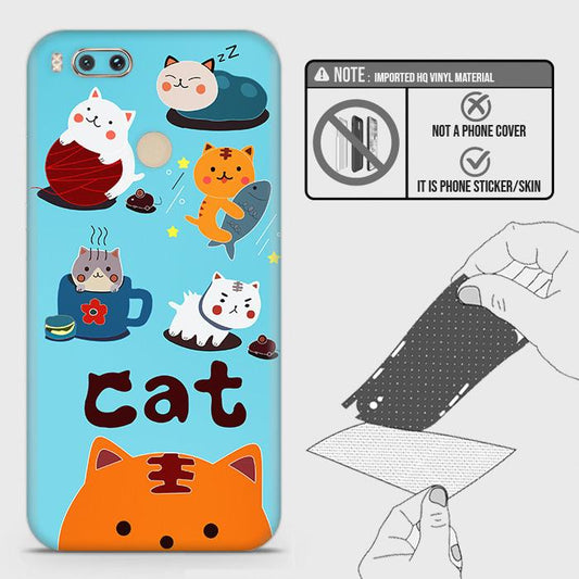 Xiaomi Mi A1 / Mi 5X Back Skin - Design 3 - Cute Lazy Cate Skin Wrap Back Sticker