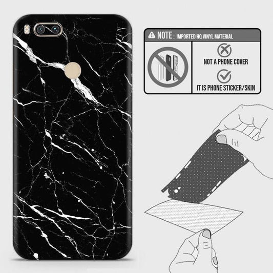 Xiaomi Mi A1 / Mi 5X Back Skin - Design 6 - Trendy Black Marble Skin Wrap Back Sticker