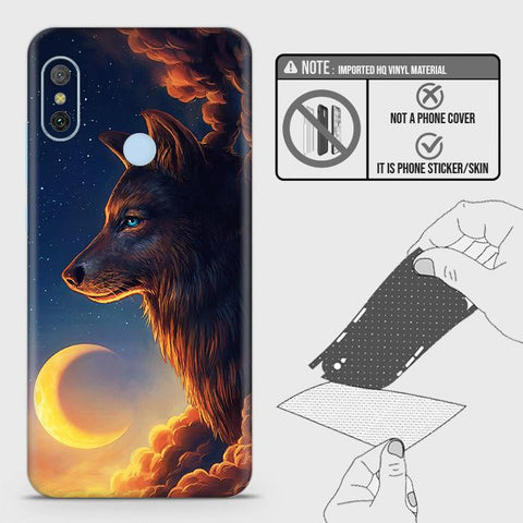 Xiaomi Mi A2 Lite / Redmi 6 Pro Back Skin - Design 5 - Mighty Wolf Skin Wrap Back Sticker