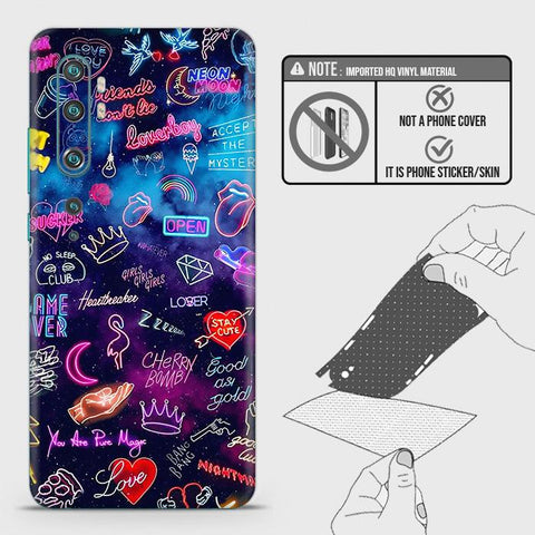 Xiaomi Mi Note 10 Pro Back Skin - Design 1 - Neon Galaxy Skin Wrap Back Sticker