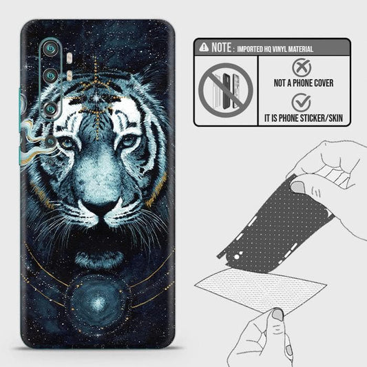 Xiaomi Mi Note 10 Back Skin - Design 4 - Vintage Galaxy Tiger Skin Wrap Back Sticker