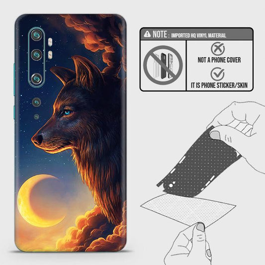 Xiaomi Mi Note 10 Pro Back Skin - Design 5 - Mighty Wolf Skin Wrap Back Sticker