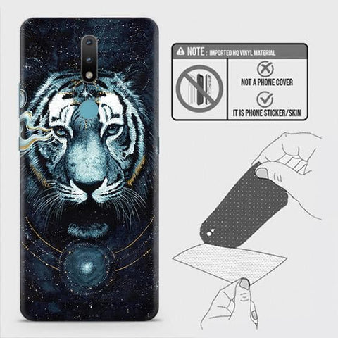 Nokia 2.4 Back Skin - Design 4 - Vintage Galaxy Tiger Skin Wrap Back Sticker Without Sides