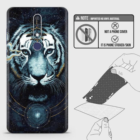 Nokia 3.1 Plus Back Skin - Design 4 - Vintage Galaxy Tiger Skin Wrap Back Sticker