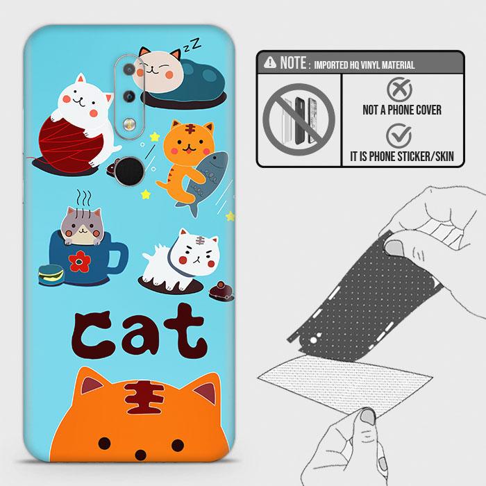 Nokia X6 Back Skin - Design 3 - Cute Lazy Cate Skin Wrap Back Sticker