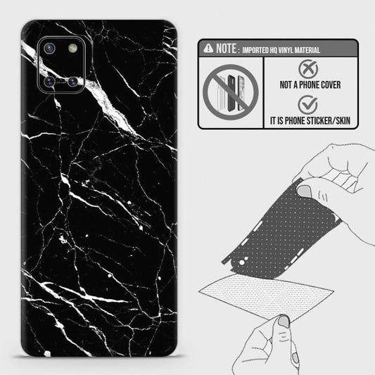 Samsung Galaxy Note 10 Lite Back Skin - Design 6 - Trendy Black Marble Skin Wrap Back Sticker