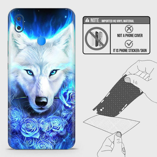 Huawei Nova 3i / P Smart Plus Back Skin - Design 2 - Vintage Galaxy Wolf Skin Wrap Back Sticker