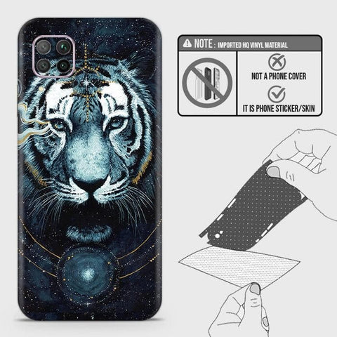 Huawei Nova 6 SE Back Skin - Design 4 - Vintage Galaxy Tiger Skin Wrap Back Sticker