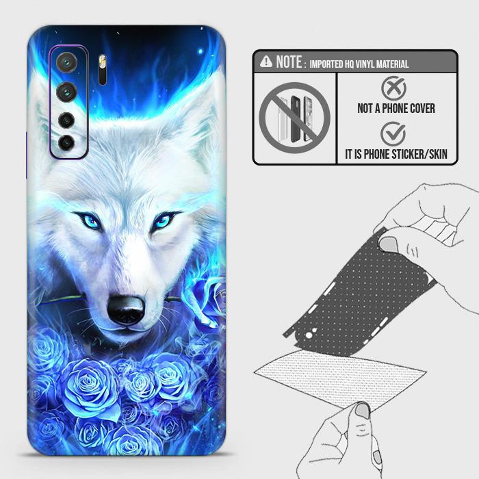 Huawei Nova 7 SE Back Skin - Design 2 - Vintage Galaxy Wolf Skin Wrap Back Sticker