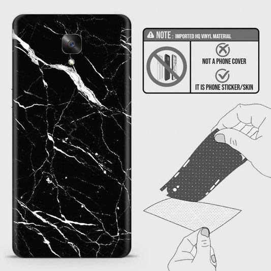 OnePlus 3 Back Skin - Design 6 - Trendy Black Marble Skin Wrap Back Sticker