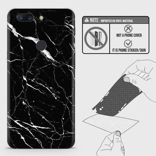 OnePlus 5T Back Skin - Design 6 - Trendy Black Marble Skin Wrap Back Sticker
