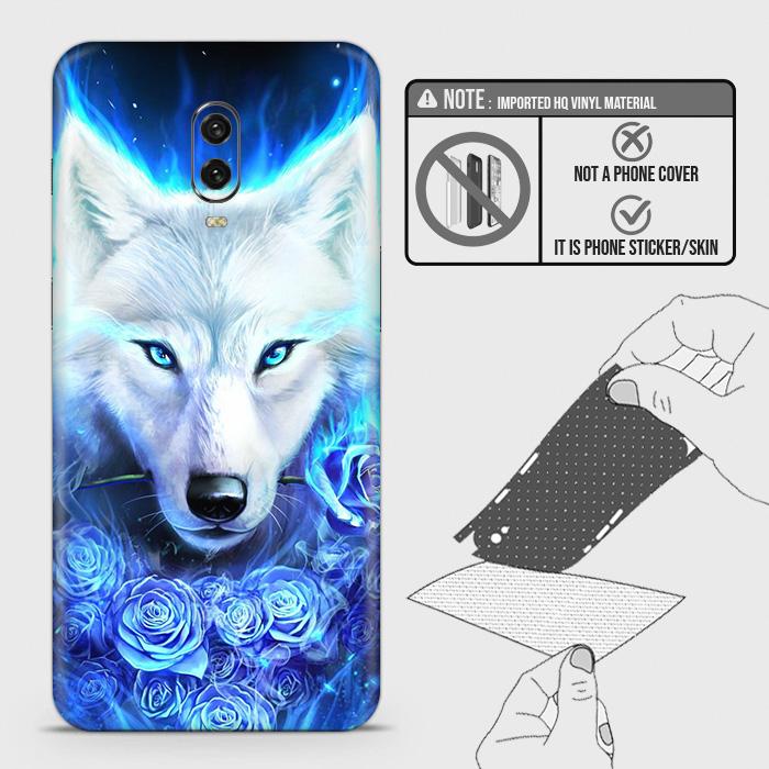 OnePlus 6T Back Skin - Design 2 - Vintage Galaxy Wolf Skin Wrap Back Sticker