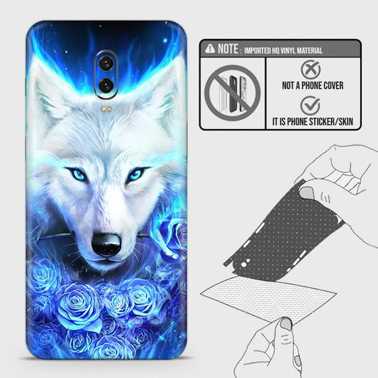 OnePlus 6T Back Skin - Design 2 - Vintage Galaxy Wolf Skin Wrap Back Sticker