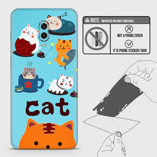 OnePlus 6T Back Skin - Design 3 - Cute Lazy Cate Skin Wrap Back Sticker