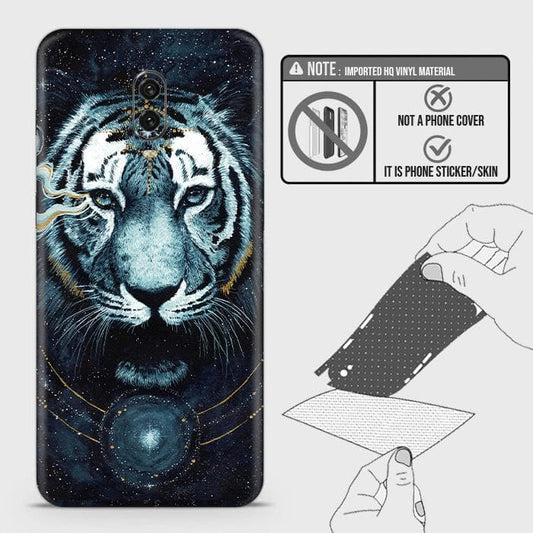 OnePlus 6T Back Skin - Design 4 - Vintage Galaxy Tiger Skin Wrap Back Sticker