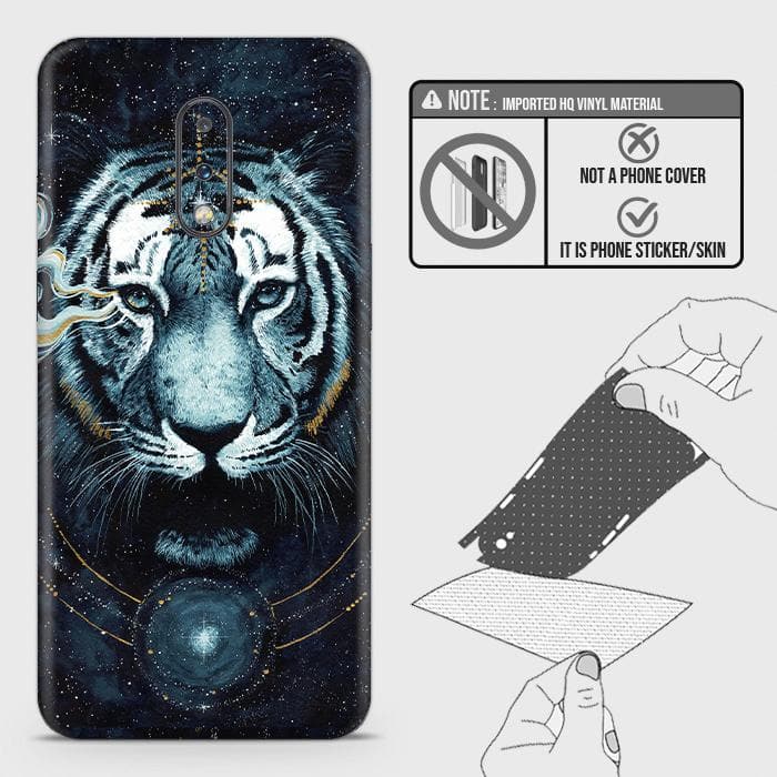 OnePlus 7 Back Skin - Design 4 - Vintage Galaxy Tiger Skin Wrap Back Sticker