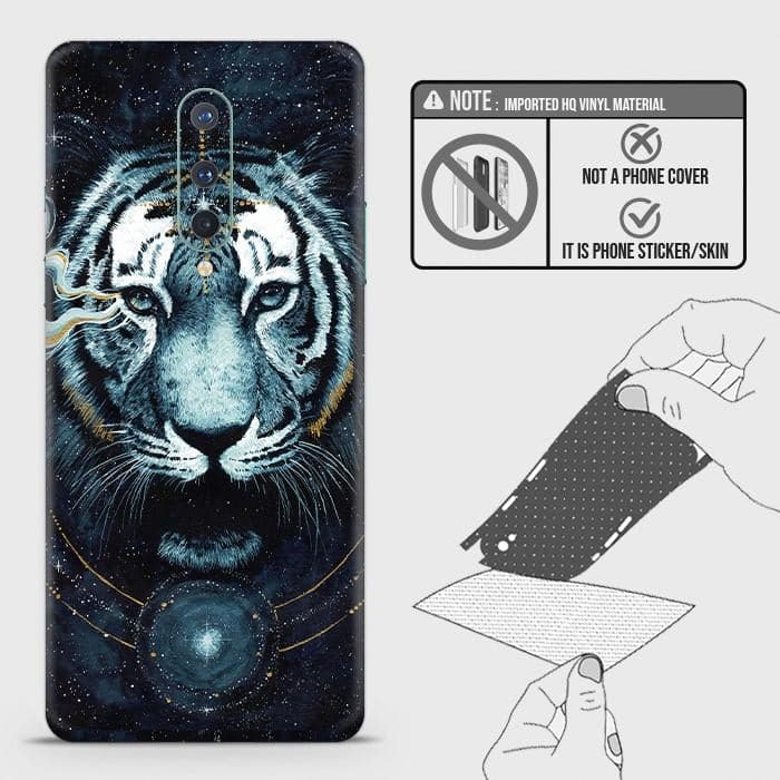 OnePlus 8 4G Back Skin - Design 4 - Vintage Galaxy Tiger Skin Wrap Back Sticker