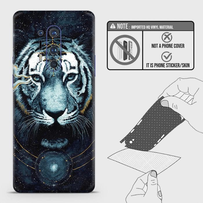 OnePlus 8 Pro Back Skin - Design 4 - Vintage Galaxy Tiger Skin Wrap Back Sticker