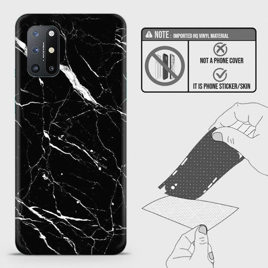 OnePlus 8T Back Skin - Design 6 - Trendy Black Marble Skin Wrap Back Sticker