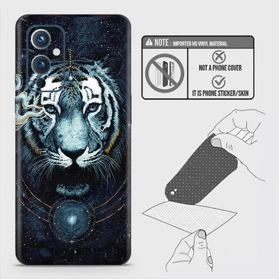 OnePlus 9 Back Skin - Design 4 - Vintage Galaxy Tiger Skin Wrap Back Sticker Without Sides