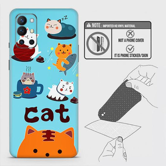 OnePlus 9R Back Skin - Design 3 - Cute Lazy Cate Skin Wrap Back Sticker Without Sides