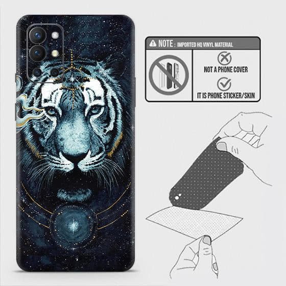 OnePlus 9R Back Skin - Design 4 - Vintage Galaxy Tiger Skin Wrap Back Sticker Without Sides