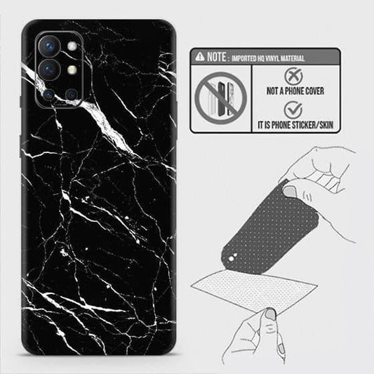 OnePlus 9R Back Skin - Design 6 - Trendy Black Marble Skin Wrap Back Sticker Without Sides