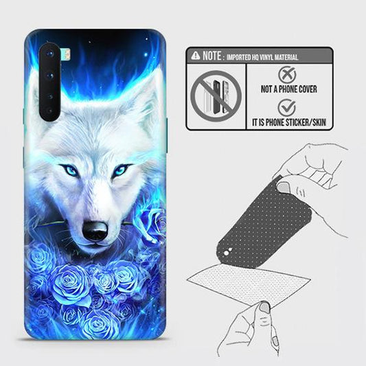 OnePlus Nord Back Skin - Design 2 - Vintage Galaxy Wolf Skin Wrap Back Sticker Without Sides